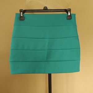 A'gaci teal Bodycon Mini Skirt